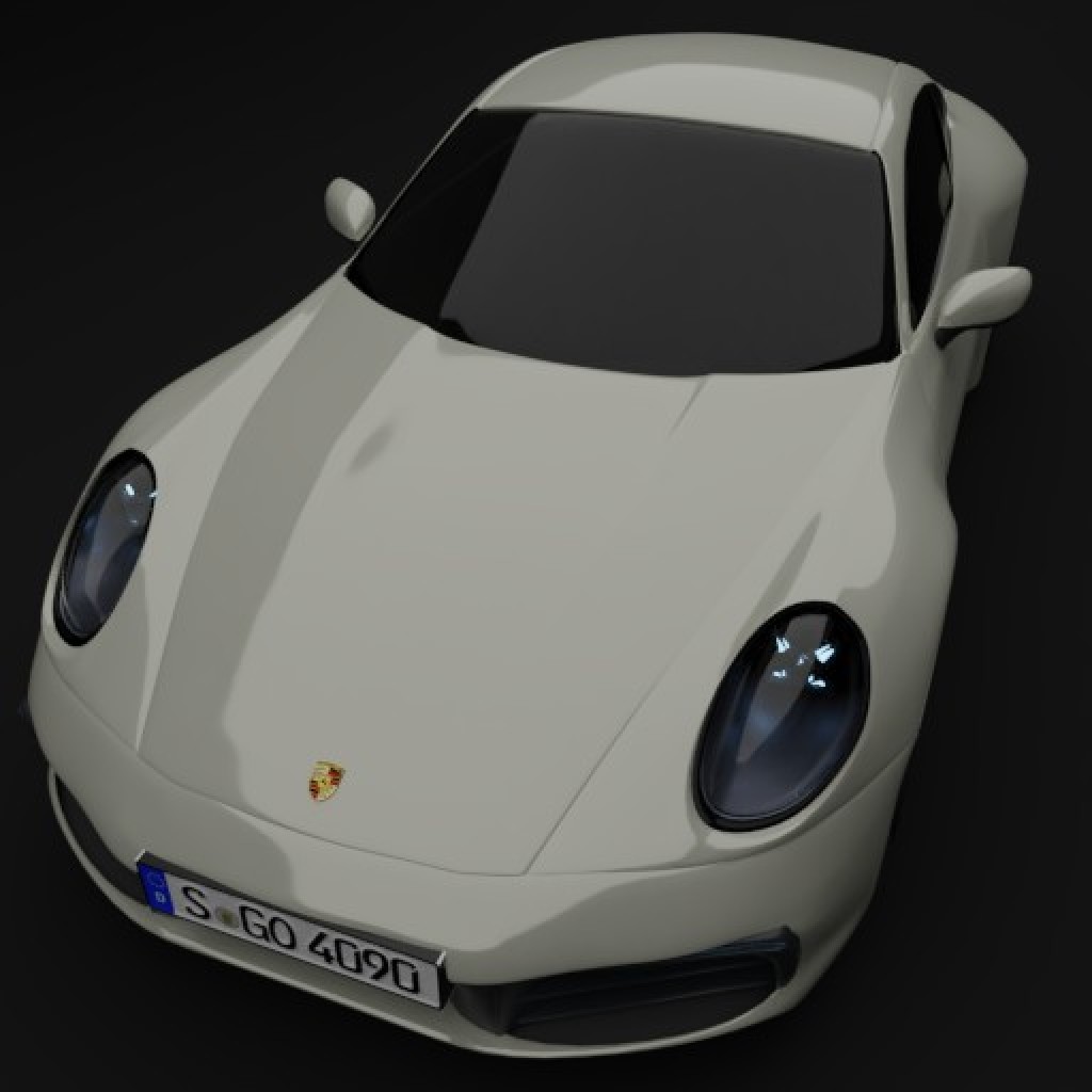 Realistic new 2020 porsche 911 carrera 4s 992 with materials preview image 4